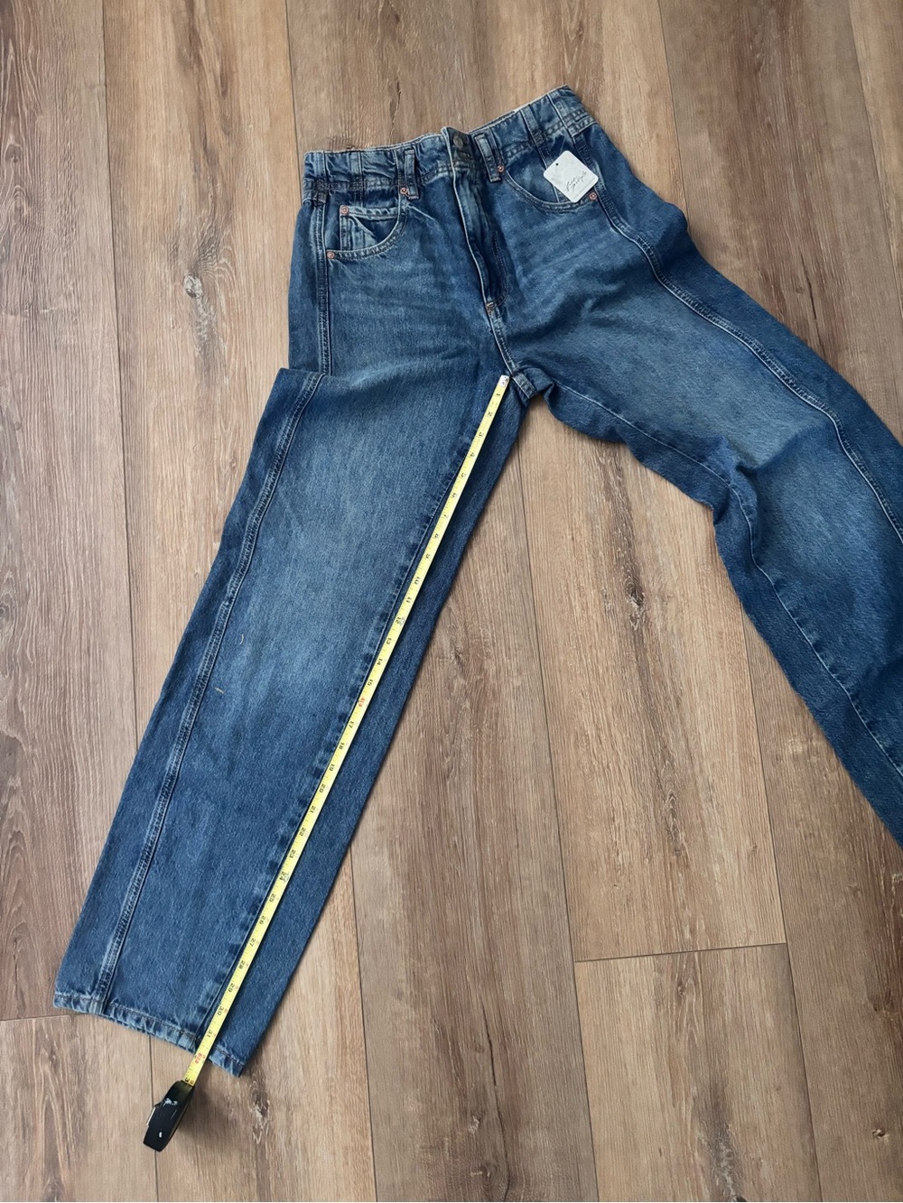 New WE THE FREE ASTER SWARM High‎ Rise Straight Denim Jeans NEW - Picture 16 of 16